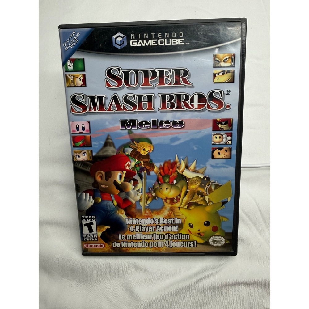 Super Smash Bros Melee Nintendo GameCube CIB Black Label DOL-GALE-USA